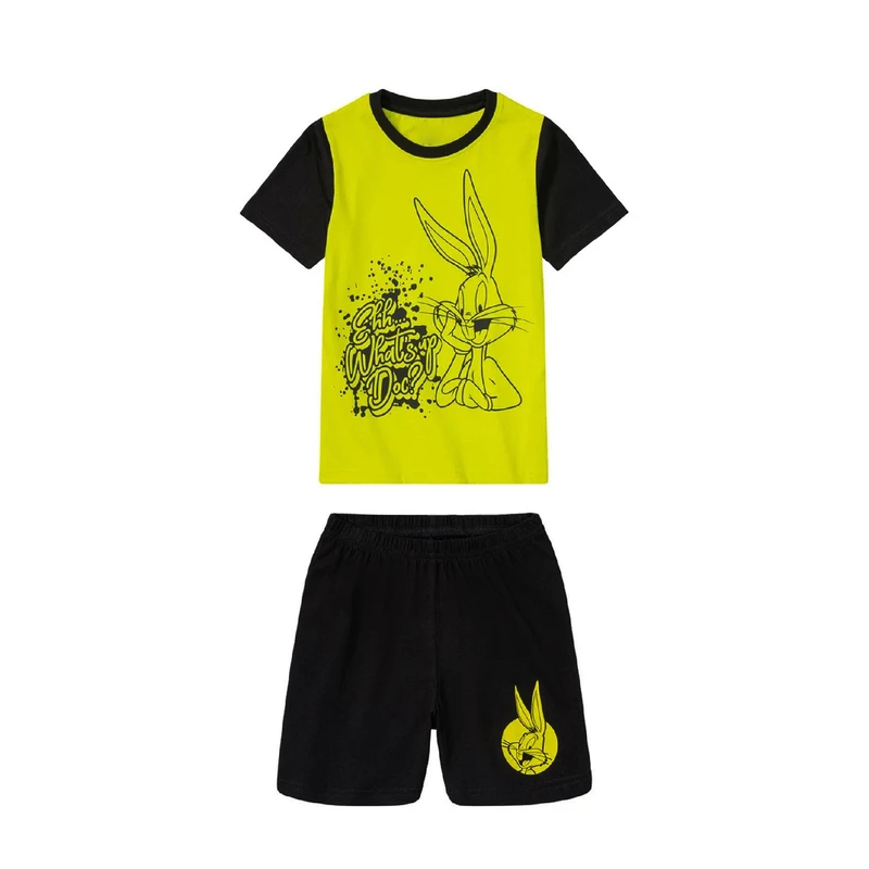 ست تی‌شرت آستین کوتاه و شلوارک راحتی دخترانه لوپیلو مدل خرگوشی 8983