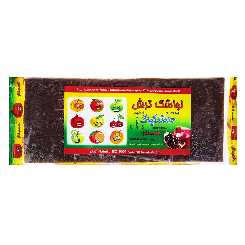 لواشک انار و سیب خشکپاک مقدار 360 گرم