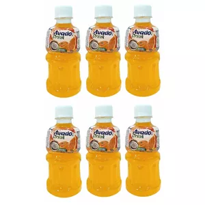 نوشیدنی  تکه نارگیل با طعم پرتقال آوادو - 300 میلی لیتر بسته 6 عددی