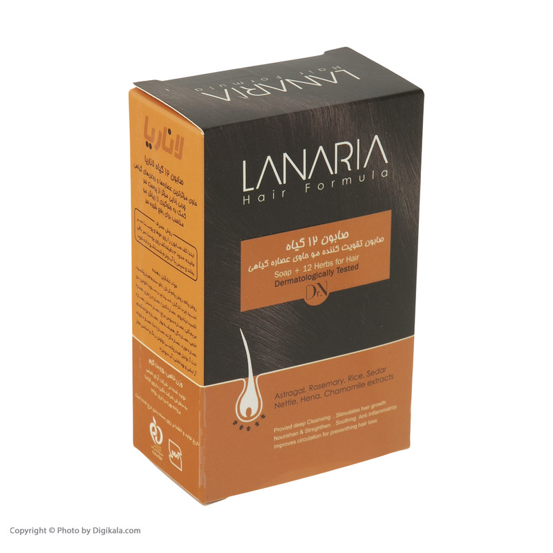 صابون مو 12 گیاه لاناریا مدل Coconut وزن 100 گرم