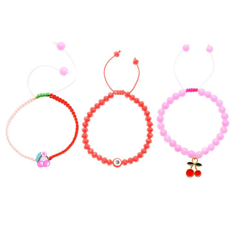 دستبند دخترانه دلنار گالری مدل گیلاس مجموعه 3 عددی دستبند دخترانه دلنار گالری مدل گیلاس مجموعه 3 عددی