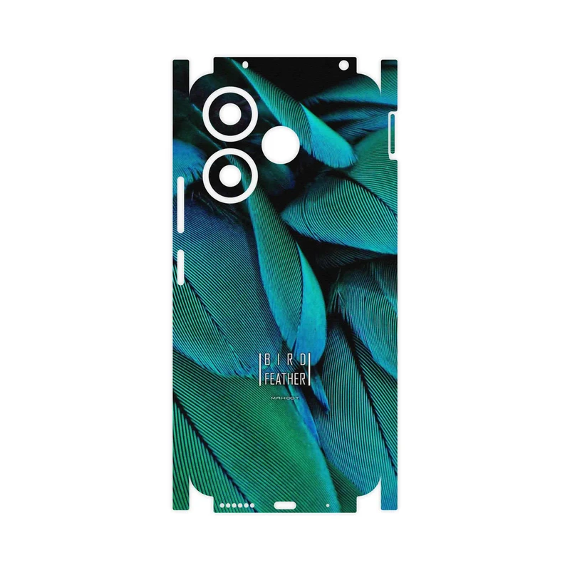 برچسب پوششی ماهوت مدل Green Feather-FullSkin مناسب برای گوشی موبایل شیائومی Redmi 13