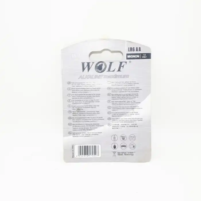 باتری قلمی ولف مدل LR6 بسته ۲ عددی