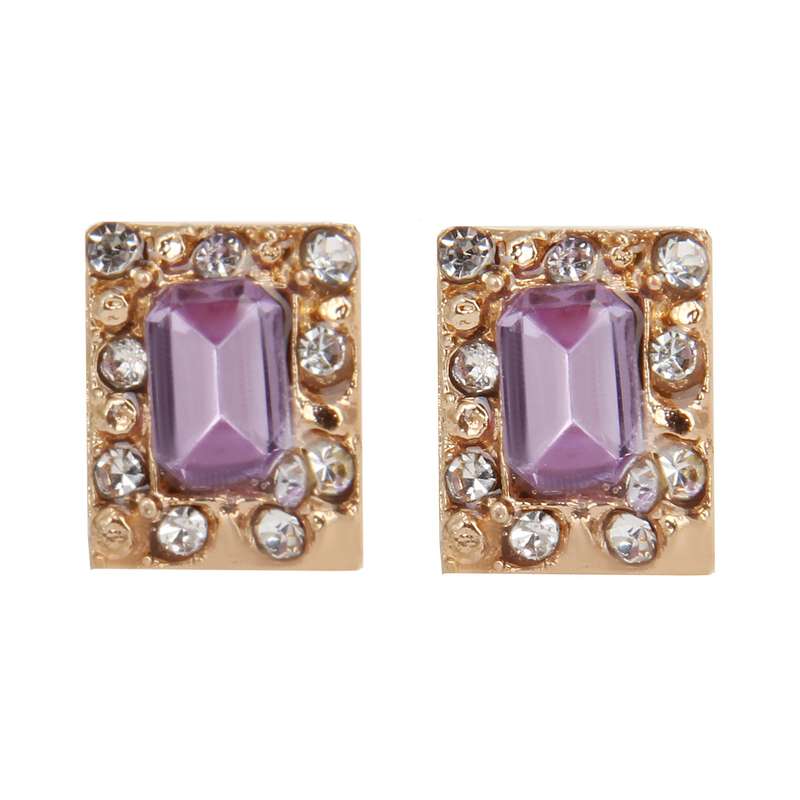 گوشواره دخترانه بازرگانی میلادی مدل نگین دار کد GZN_276 گوشواره دخترانه بازرگانی میلادی مدل نگین دار کد GZN_276