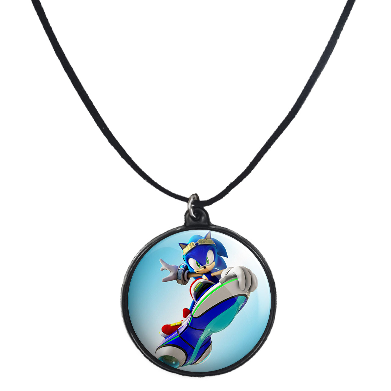 گردنبند پرمانه طرح سونیک کد pmb.15027 مدل دو طرفه