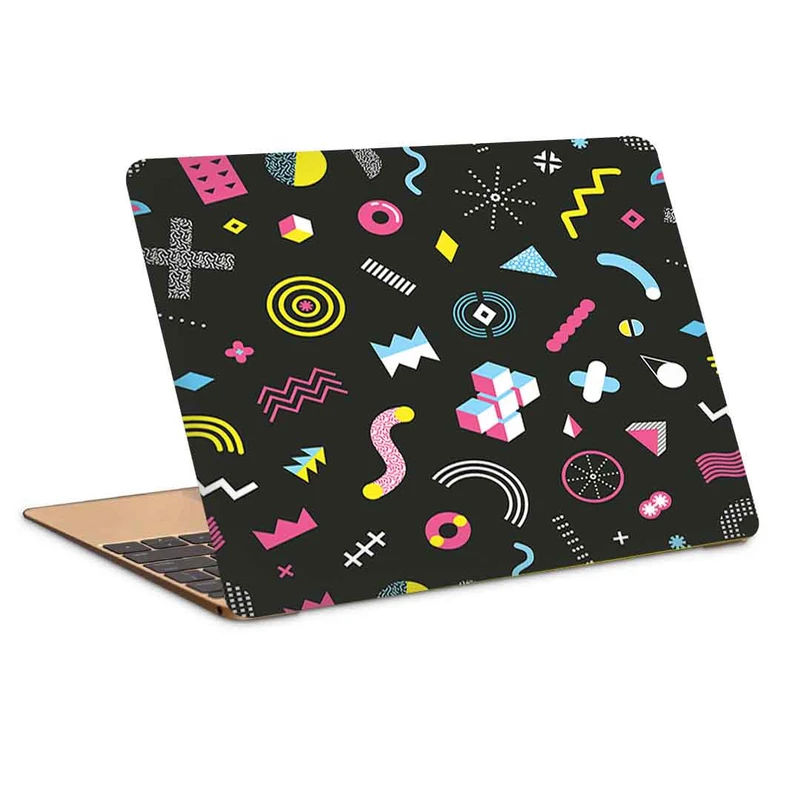 استیکر لپ تاپ طرح memphis design seamlessکد c-568مناسب برای لپ تاپ 15.6 اینچ