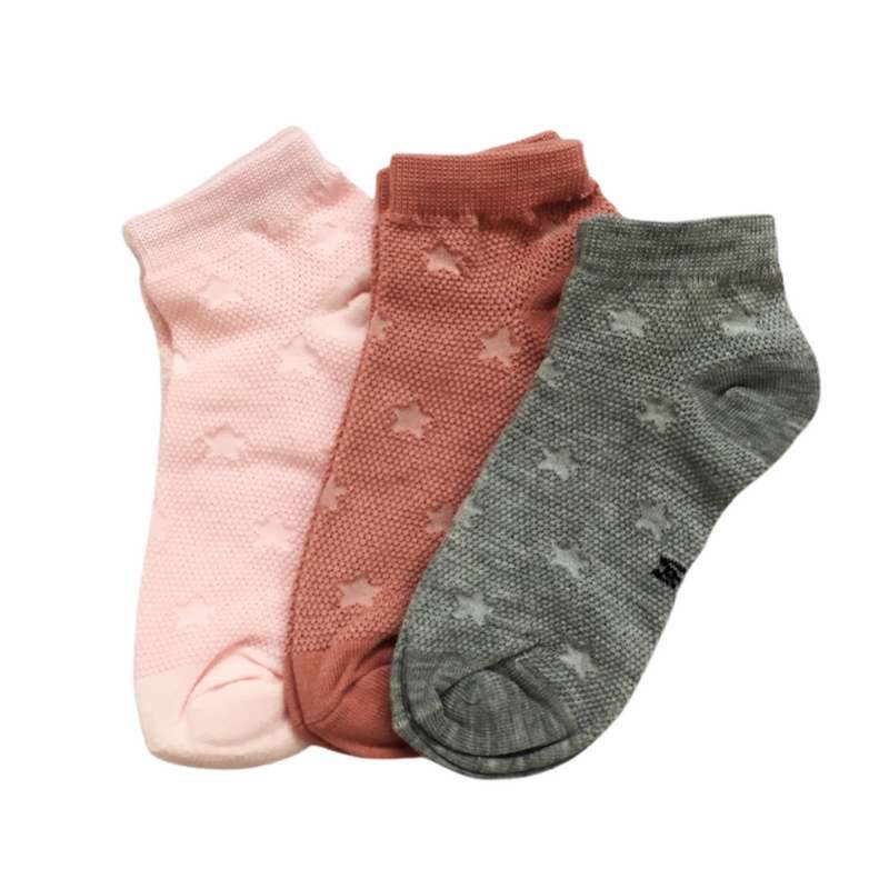 جوراب دخترانه مدل ستاره ای مجموعه 3 عددی