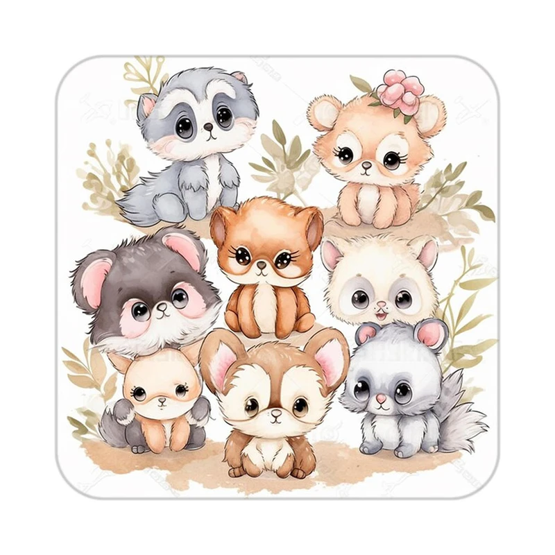 زیر لیوانی کاکتی طرح حیوانات کارتونی مدل mp28618