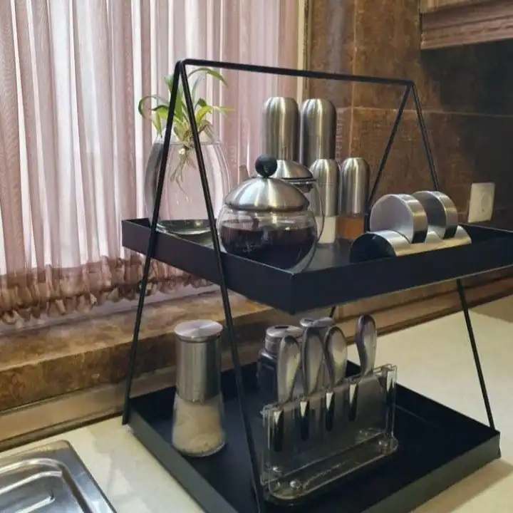 استند رومیزی تزیینی مدل دو طبقه مستطیلی M9