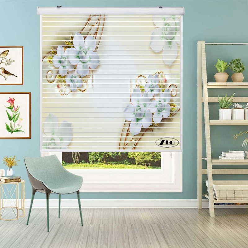 پرده زبرا زیو مدل سیلوئت 3D1404 سایز 150x150 سانتی متر