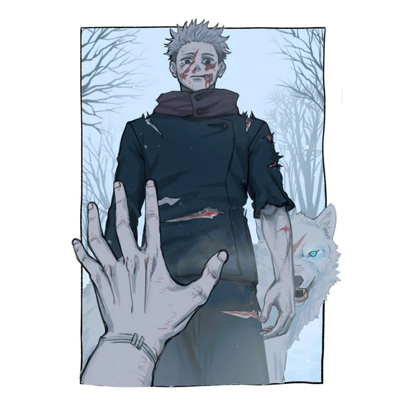 استیکر لپ تاپ و موبایل مدل انیمه طرح جوجوتسو کایسن ایتادوری یوجی jujutsu kaisen yuji itadori کد 666