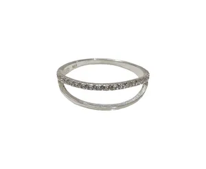 انگشتر نقره زنانه مدل دو لبه