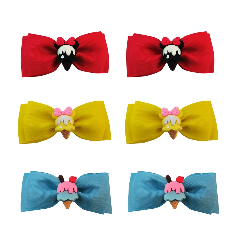 کش مو دخترانه مدل گل سر بستنی کد ICE1 مجموعه 6 عددی