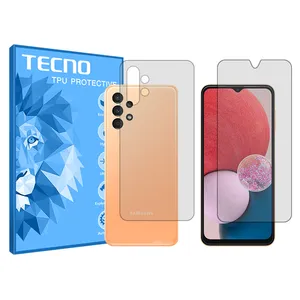 Transparent tecno screen protector HyGEL model suitable for Samsung Galaxy A13 4G mobile phone along with phone back protector