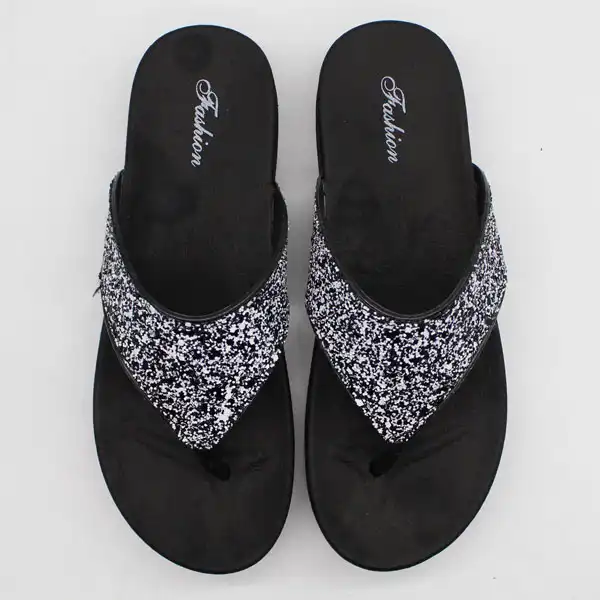 دمپایی لاانگشتی زنانه نیکتا مدل 022-15 شنی کد 1284-WH