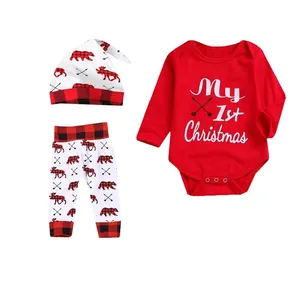 ست 3 تکه لباس نوزادی مدل کریسمس 1