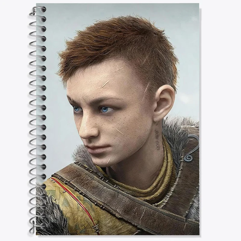 دفتر زبان 50 برگ خندالو مدل سه خط طرح اتریوس گاد آف وار کد 30399