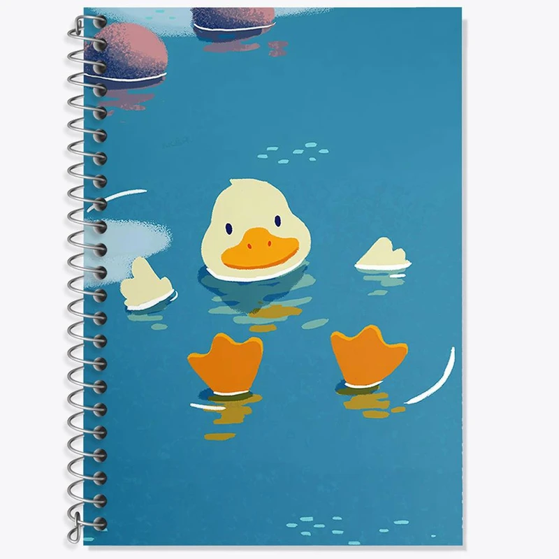 دفتر زبان 50 برگ خندالو مدل دو خط طرح اردک های خنگ کد 29223