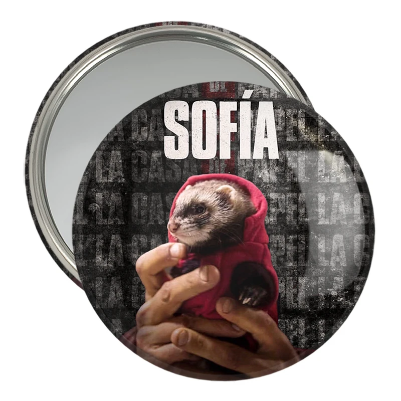 آینه جیبی خندالو مدل سوفیا سریال Money Heist  کد 3231