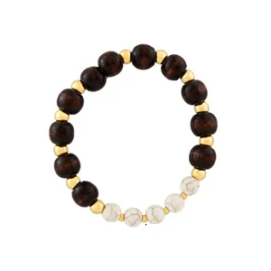 دستبند مهره ای زنانه مدل مروارید دار کد 1741