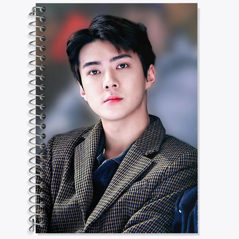 دفتر زبان 50 برگ خندالو مدل سه خط طرح سهون گروه اکسو EXO کد 13466