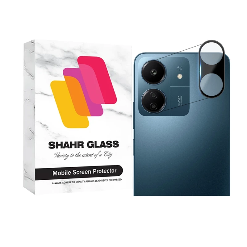 محافظ لنز دوربین  شهر گلس مدل FULLENSS مناسب برای گوشی موبایل شیائومی Redmi 13C 4G / Poco C65