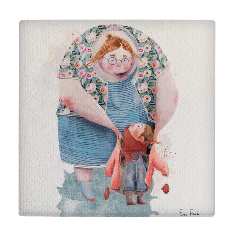 زیر لیوانی طرح مادربزرگ و نوه کد    2689345_121