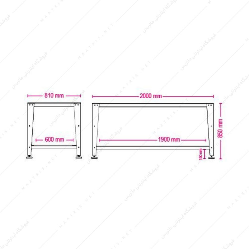 میز کار کارگاهی مدل D-0010-L