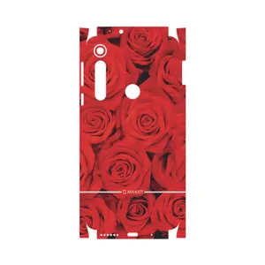 MAHOOT Red-Flower-FullSkin Cover Sticker for Motorola One Macro