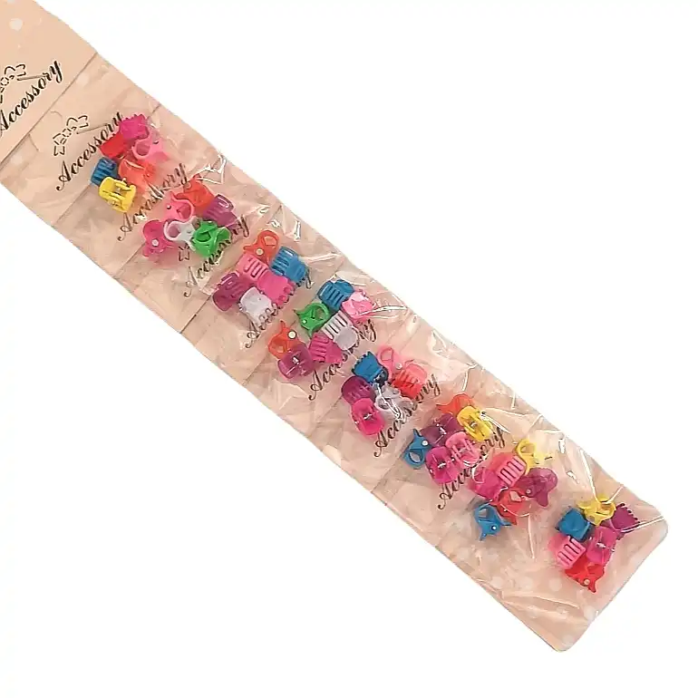 کلیپس مو دخترانه مدل ریز مجموعه 6 عددی