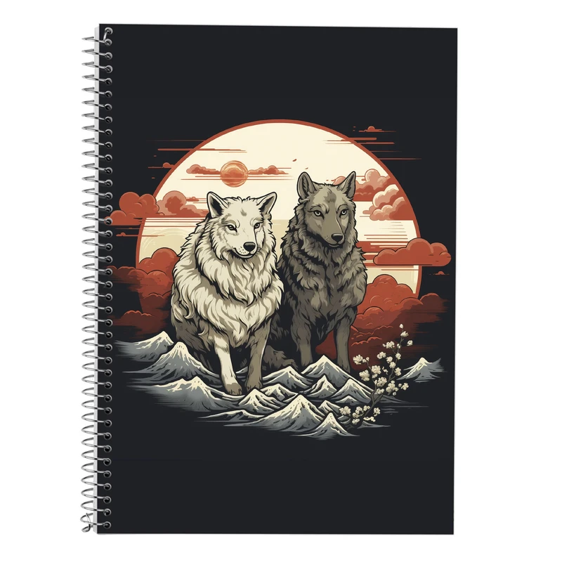 دفتر زبان 50 برگ مدوپد مدل دوخط طرح Vindland Saga کد DF3213