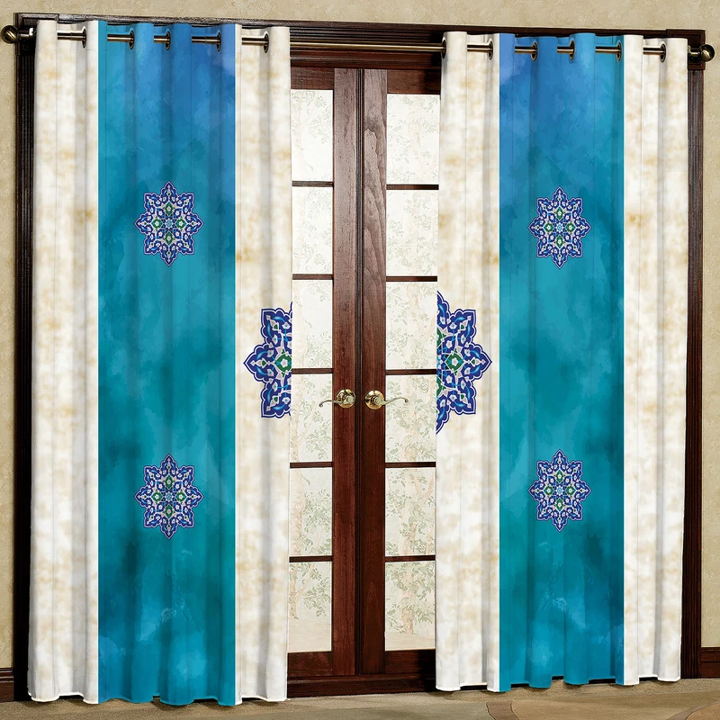 پرده مدل هازان پانچی کد m1355 سایز 280x140 سانتی متر