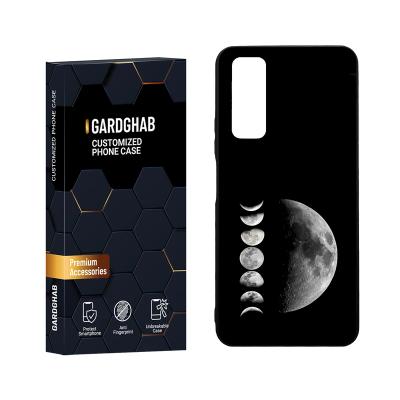  کاور گارد قاب مدل دور ژله ای پشت گلس کهکشان مناسب برای گوشی موبایل هوآوی Y7a