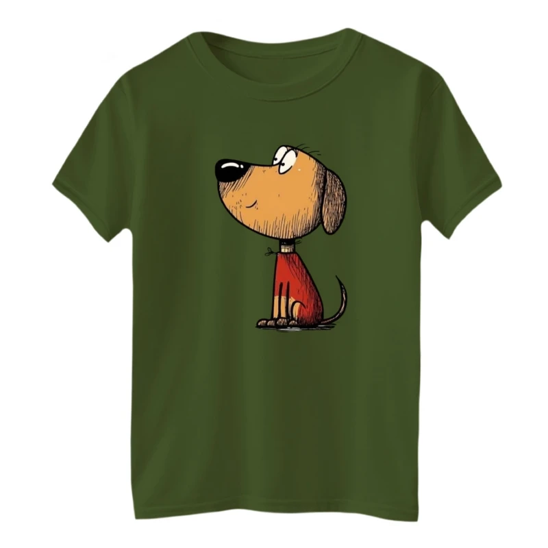 تی‌شرت آستین کوتاه لانگ بچگانه مدل سگ کوچولو