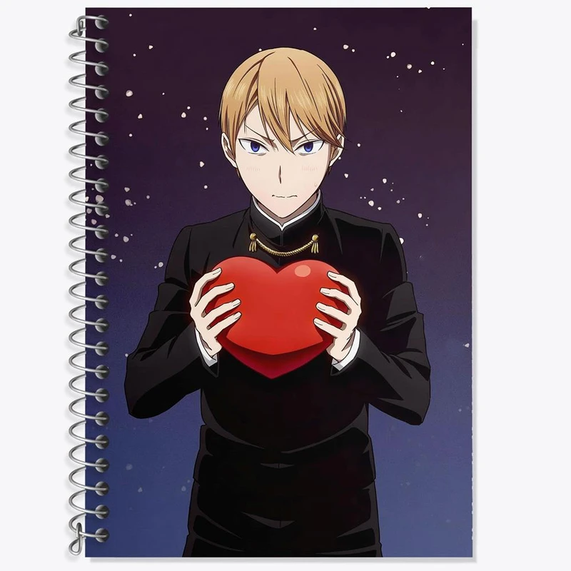 دفتر زبان 50 برگ خندالو مدل دو خط طرح میوکی ساما انیمه کاگویا ساما کد 15978