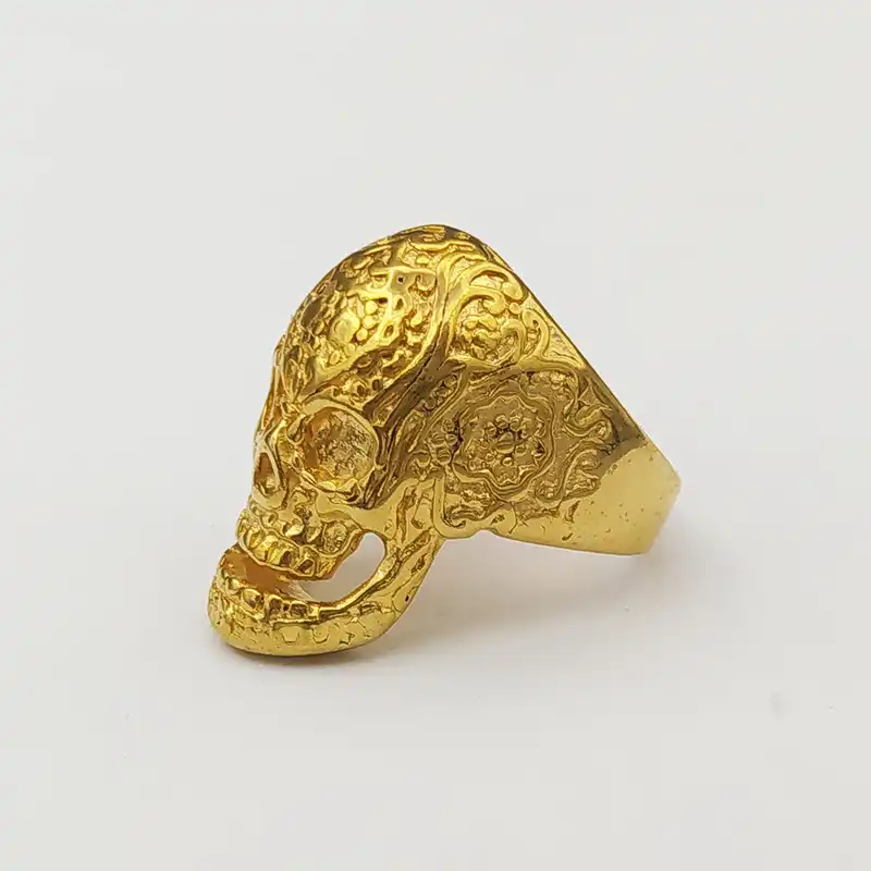 انگشتر مدل جمجمه آلیس کد Gld01