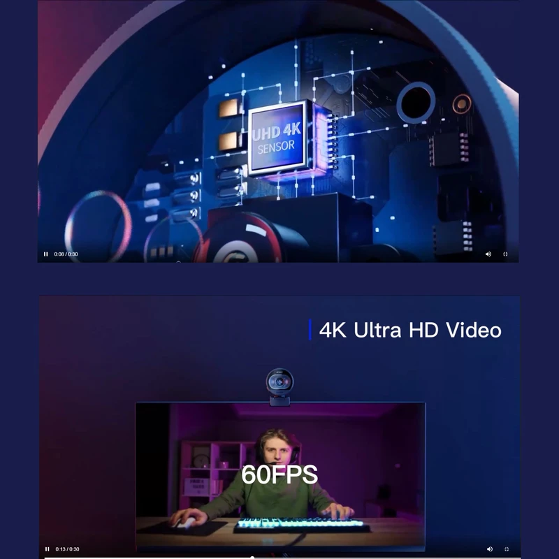 عکس شماره 28 : وب کم ایمیت مدل 4k 60fps tof autofocus