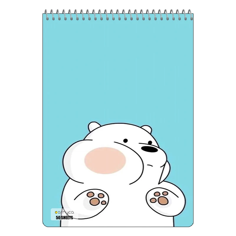 دفتر نقاشی 50 برگ سیمی کارنیکا طرح سه خرس کله پوک We Bare Bears کد 95718