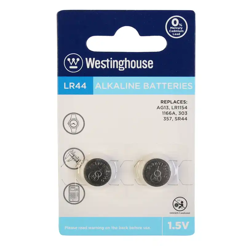 باتری ساعت وستینگهاوس مدل LR44 A76 AG13 بسته 2 عددی
