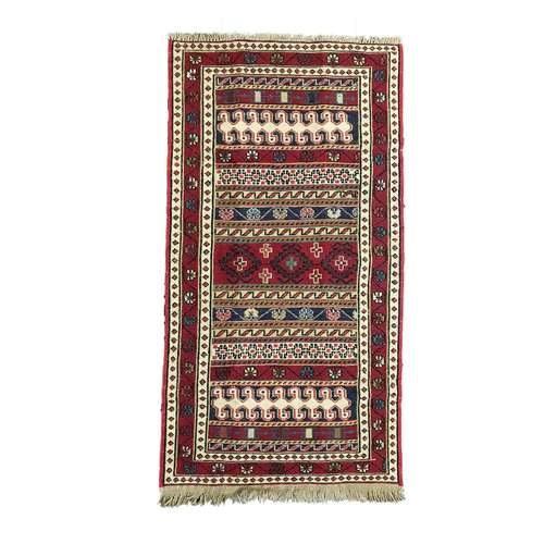 فرش دست بافت 1متری مدل پشمی 04107