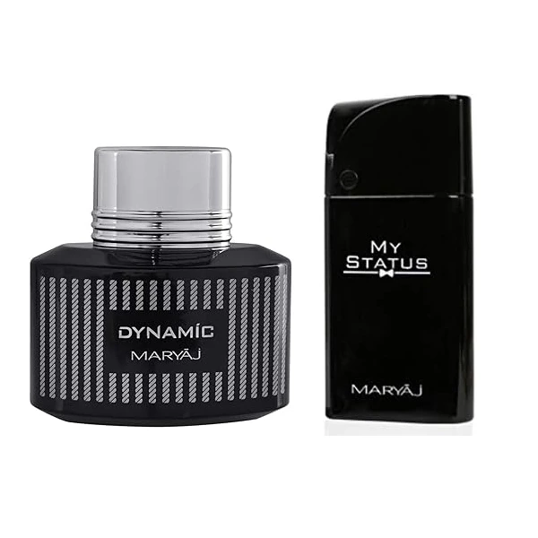 ست ادو پرفیوم مردانه ماریاژ مدل Daynamic با رایحه تلخ  حجم 100 میلی لیتر و ادو پرفیوم مردانه ماریاژ مدل My Status  با رایحه تلخ حجم 100 میلی لیتر