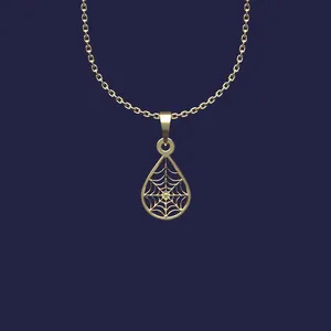 گردنبند طلا 18 عیار زنانه مدوپد مدل تارعنکبوت کد Y2-1-1223