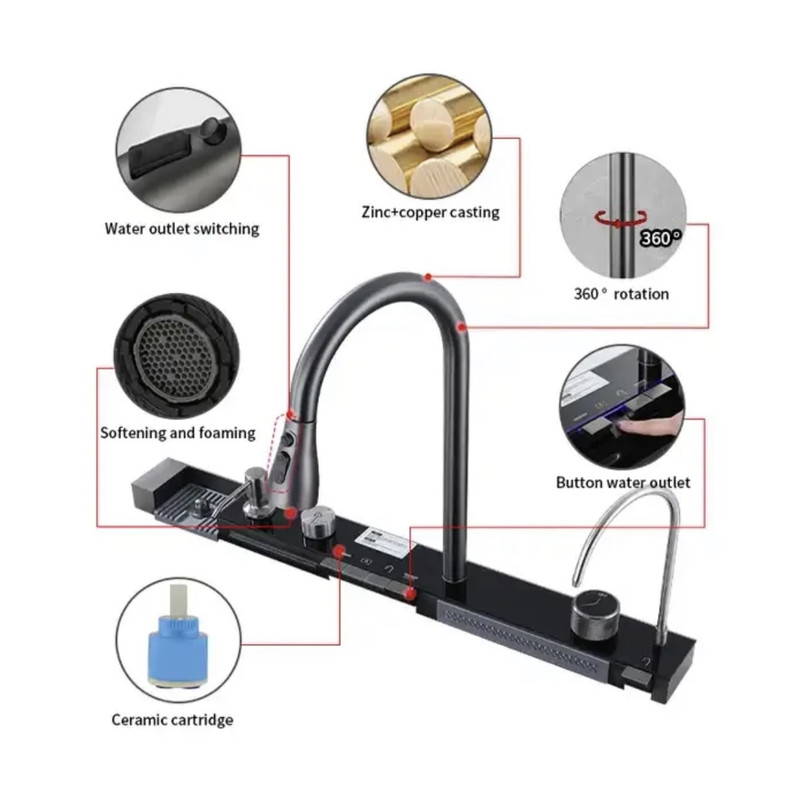 سینک ظرفشویی استیل توکار یک لگنه مدل پیانویی 5 کلید