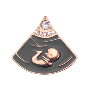 سنجاق سینه زنانه مدل سونوگرافی جنین