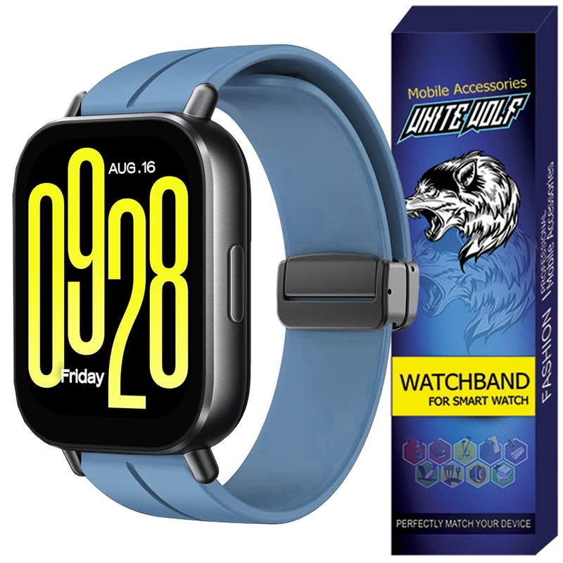 بند وایت ولف مدل MAGNETIC BUK مناسب برای ساعت هوشمند شیائومی Redmi Watch 5 Active 22MM