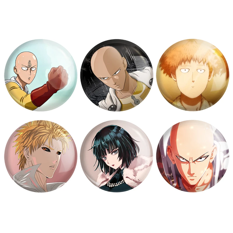 مگنت خندالو مدل انیمه مرد تک مشتی مدل One Punch Man کد 451B مجموعه 6 عددی