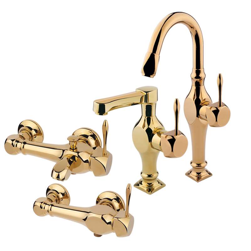 ست شیرآلات سانیا مدل اهرمی تندیس مجموعه 4 عددی ست شیرآلات سانیا مدل اهرمی تندیس مجموعه 4 عددی