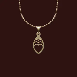 گردنبند طلا 18 عیار زنانه مدوپد مدل هندسی کد X2-1-1060