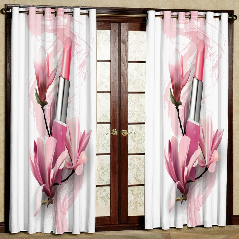    پرده مدل گل و رژ مخمل پانچی کد 666  سایز 140x280 سانتی متر