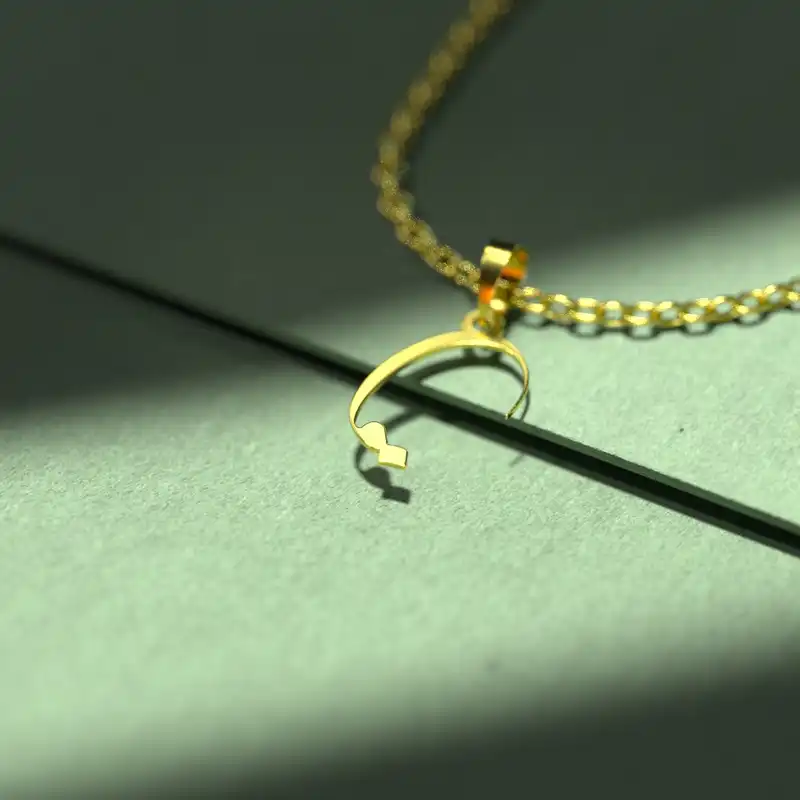 گردنبند طلا 18 عیار زنانه مدوپد مدل حرف ف کد I3-1-1803